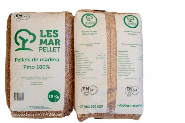 Lesmar pellet – 10 Palet de 770 Sacos certificado ENPLUS 15Kg